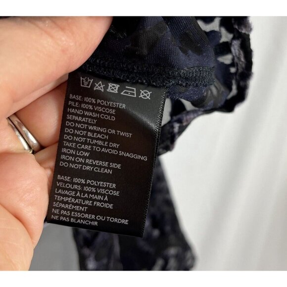 Staring at Stars Cropped Top Womens Size S Sheer Fairy Grunge Velvet - Picture 6 of 11